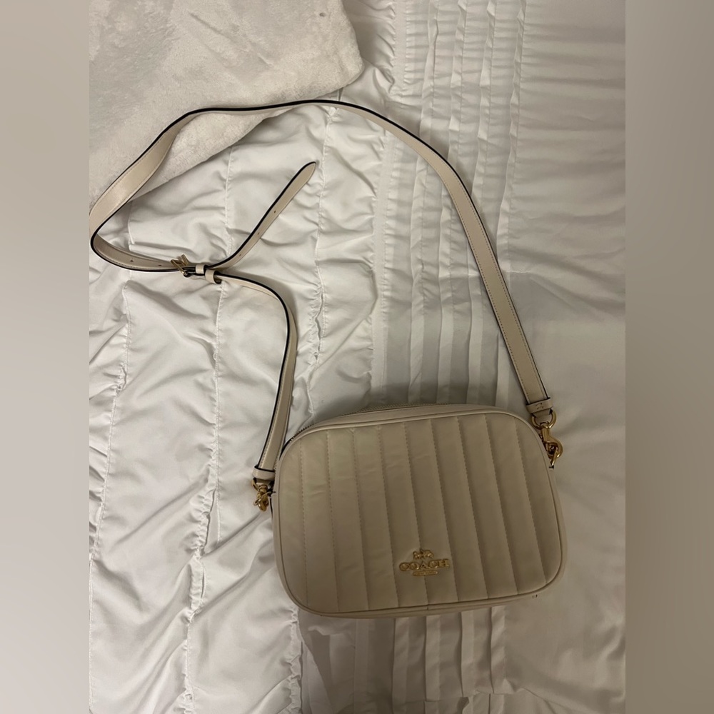 Coach Metallic Pebbled Leather Jes Crossbody